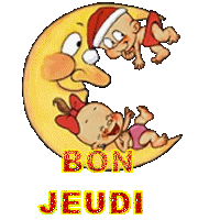 Gif animé Bon jeudi lune